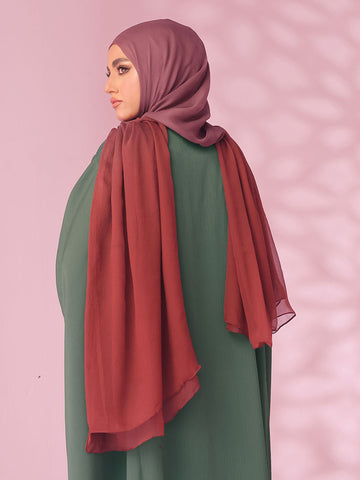 Tetreez Elegance Two tone Silk Chiffon Scarves